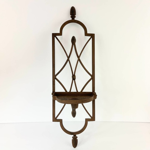 Southern Living At Home Wrought Iron Folding Wall Sconce Candle Holder - Picture 1 of 8